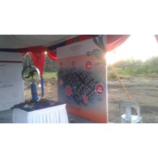 Outdoor backdrop for event